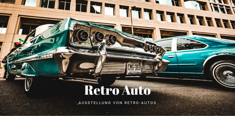 Alte Retro-Autos Eine Seitenvorlage