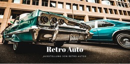 Benutzfertiges Website-Design Für Alte Retro-Autos