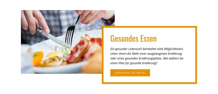 Einfaches gesundes Abendessen Website design