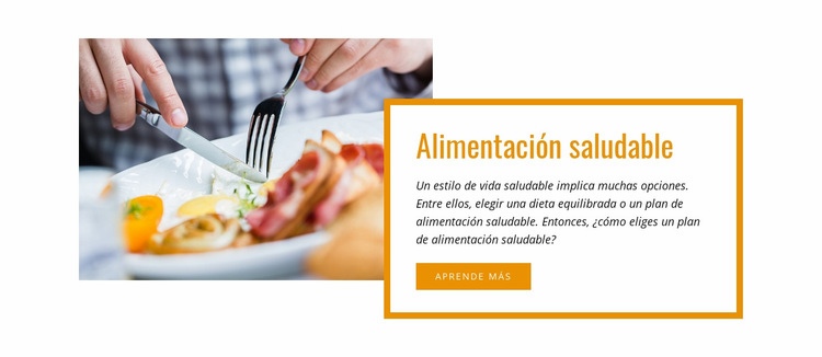 Cena fácil y saludable Plantillas de creación de sitios web