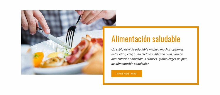 Cena fácil y saludable Diseño de páginas web