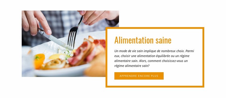 Dîner sain et facile Créateur de site Web HTML