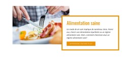 Conception De Site Web Pour Dîner Sain Et Facile