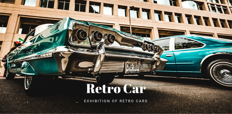 Old Retro Cars Homepage Design