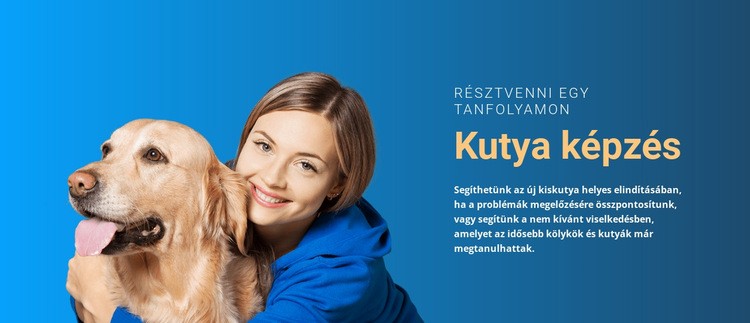 Minden kutya képzést igényel HTML Sablon