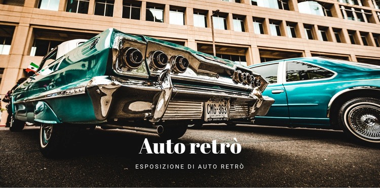 Vecchie auto retrò Costruttore di siti web HTML