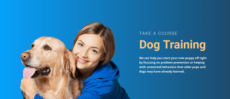 Every dog needs training Joomla Page Builder