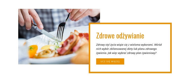 Prosty zdrowy obiad Szablon HTML5
