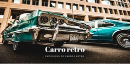 Maquete De Site Para Carros Antigos Retro