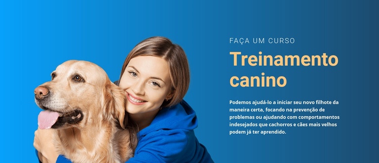 Todo cachorro precisa de treinamento Maquete do site