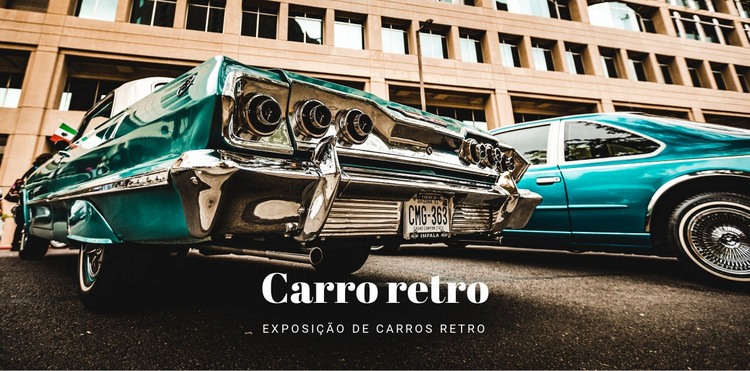 Carros Antigos Retro Modelo HTML5