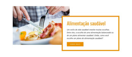 Jantar Fácil E Saudável - Modelo De Site Gratuito
