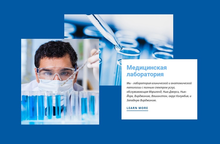 Клиническая лаборатория Мокап веб-сайта