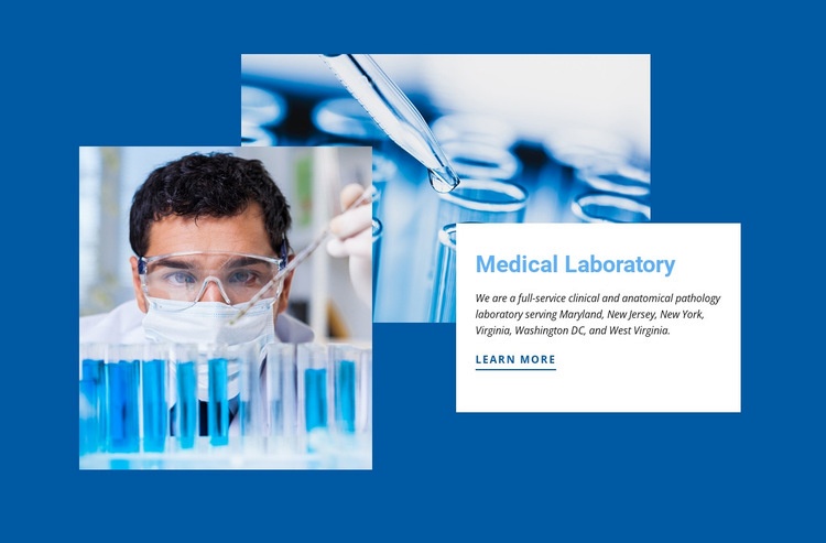 Kliniskt laboratorium Html webbplatsbyggare