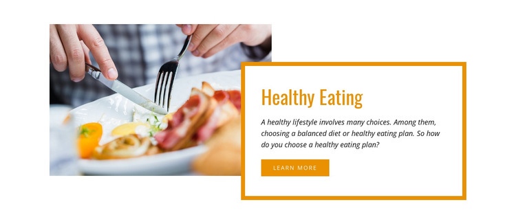 Enkel hälsosam middag Html webbplatsbyggare