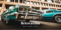 Eski Retro Arabalar Için Sayfa Web Sitesi