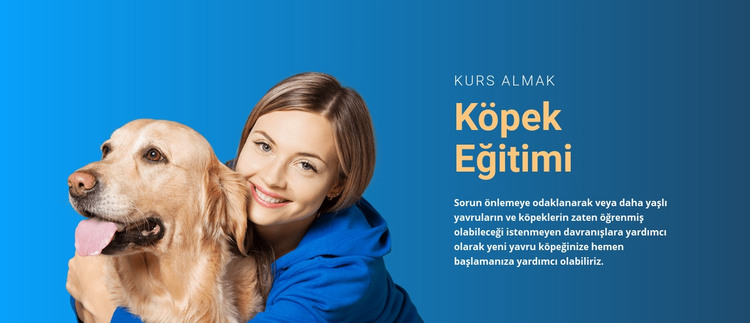 Her köpeğin eğitime ihtiyacı vardır HTML Şablonu