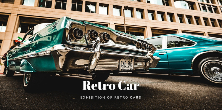 Old Retro Cars Website Builder Templates