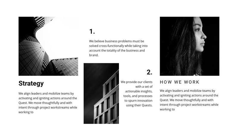 Our business goals Squarespace Template Alternative