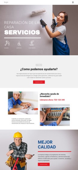 Reparación Y Construcción De Viviendas - HTML Designer