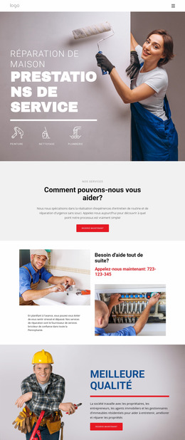 Réparation Et Construction De Maison - Modèle Joomla Gratuit