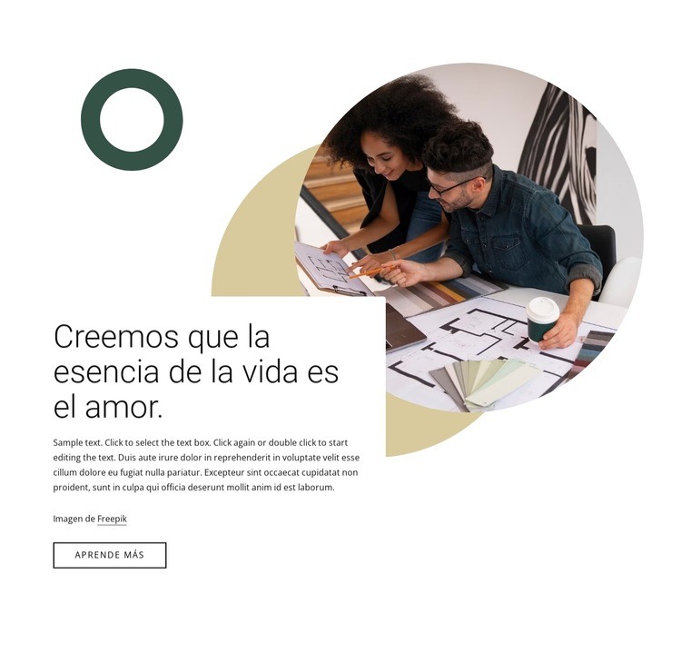 Creando espacios inspiradores Plantillas de creación de sitios web