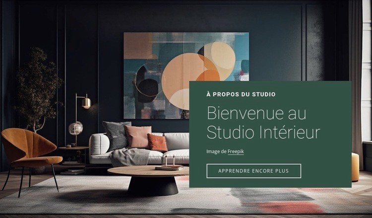 Bienvenue au studio de design d'intérieur Conception de site Web