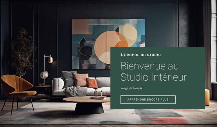 Bienvenue au studio de design d'intérieur Modèle HTML