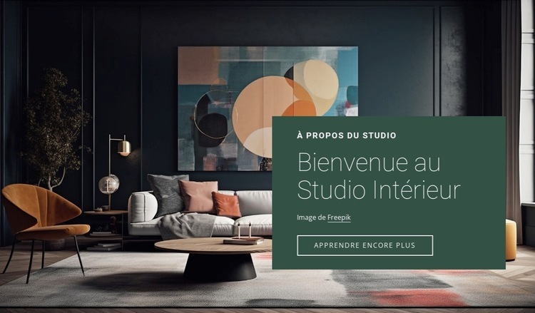 Bienvenue au studio de design d'intérieur Modèle HTML5