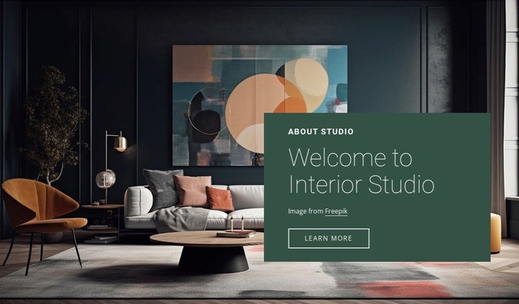 Welcome to interior design studio Homepage Design