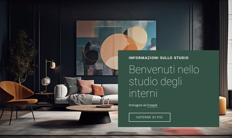 Benvenuti nello studio di interior design Modelli di Website Builder