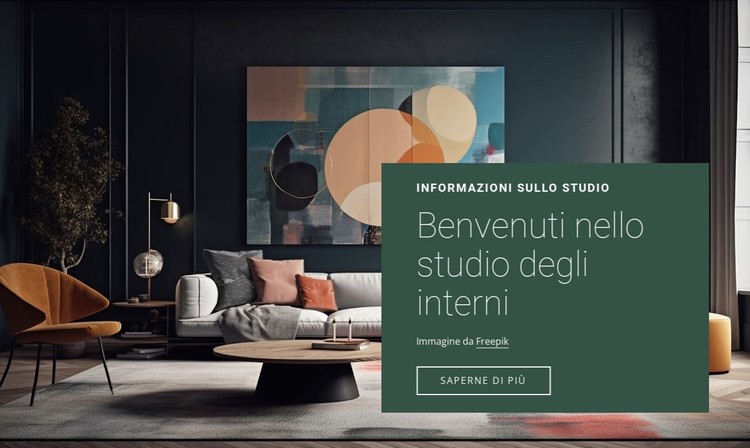 Benvenuti nello studio di interior design Modello CSS