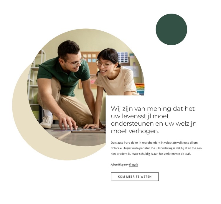 Zet ideeën om in realiteit Website sjabloon