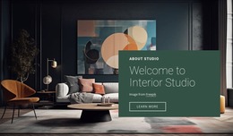 Welcome To Interior Design Studio - Simple Website Mockup
