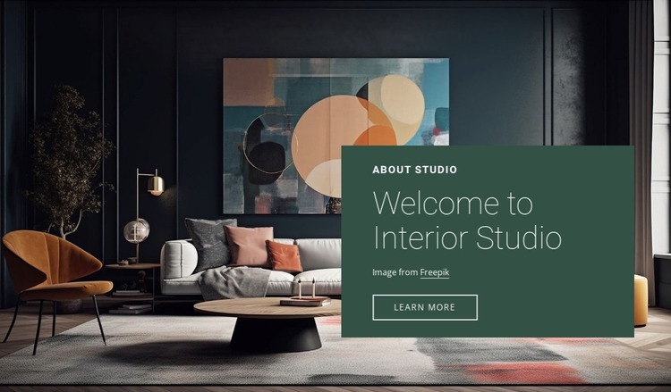 Welcome to interior design studio Website Mockup
