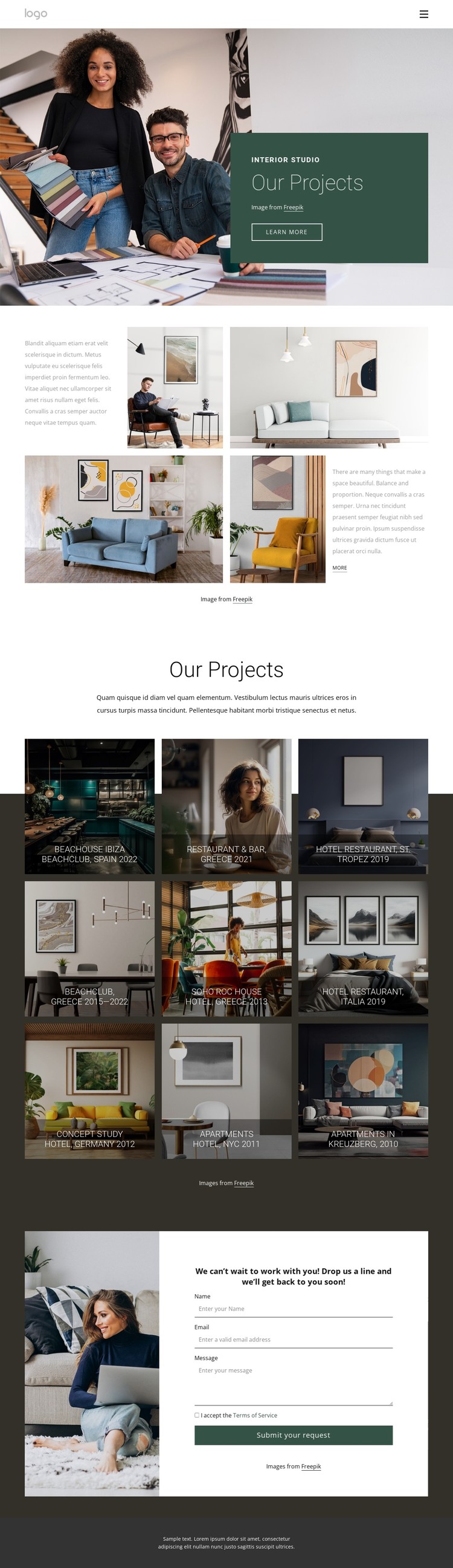 Interior and lighting design CSS Template