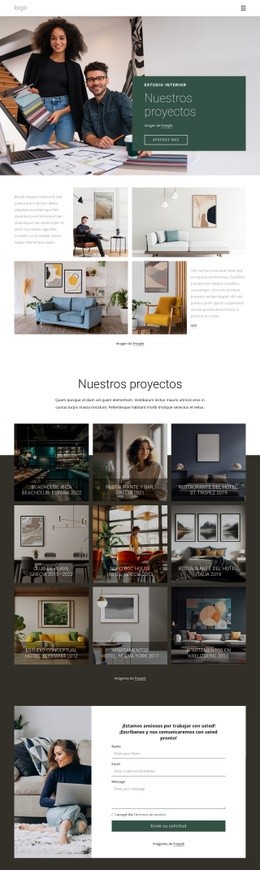 Diseño De Interiores E Iluminación. Plantillas Html5 Responsivas Gratuitas