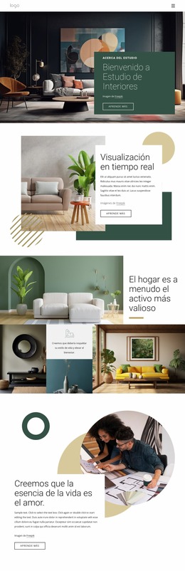 Estudio De Diseño De Interiores Premiado: Plantilla De Sitio Web Joomla