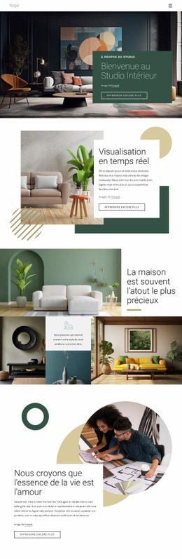 Studio De Design D'Intérieur Primé – Modèles De Sites Web Réactifs