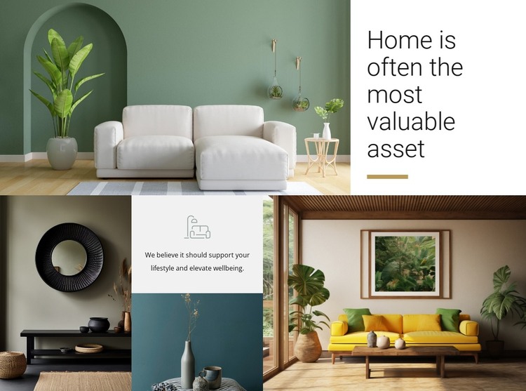 We bring you carefully-curated interior design ideas HTML Template