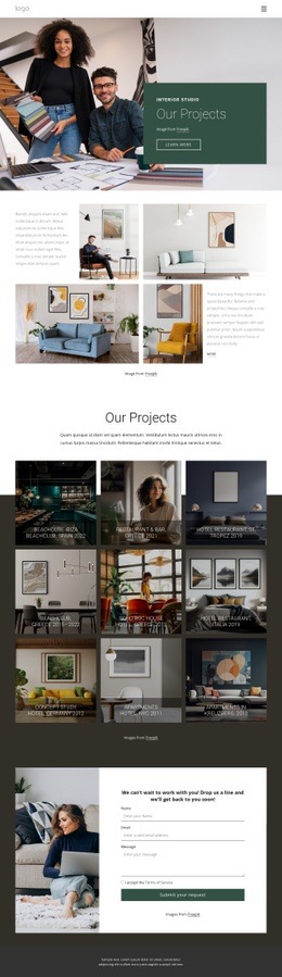 About interior design studio - Web Page Design by Nicepage