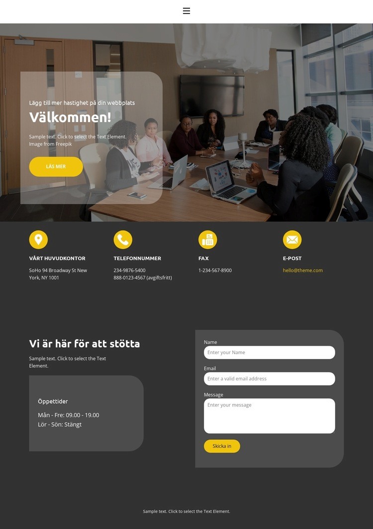 Din professionella möjlighet CSS -mall