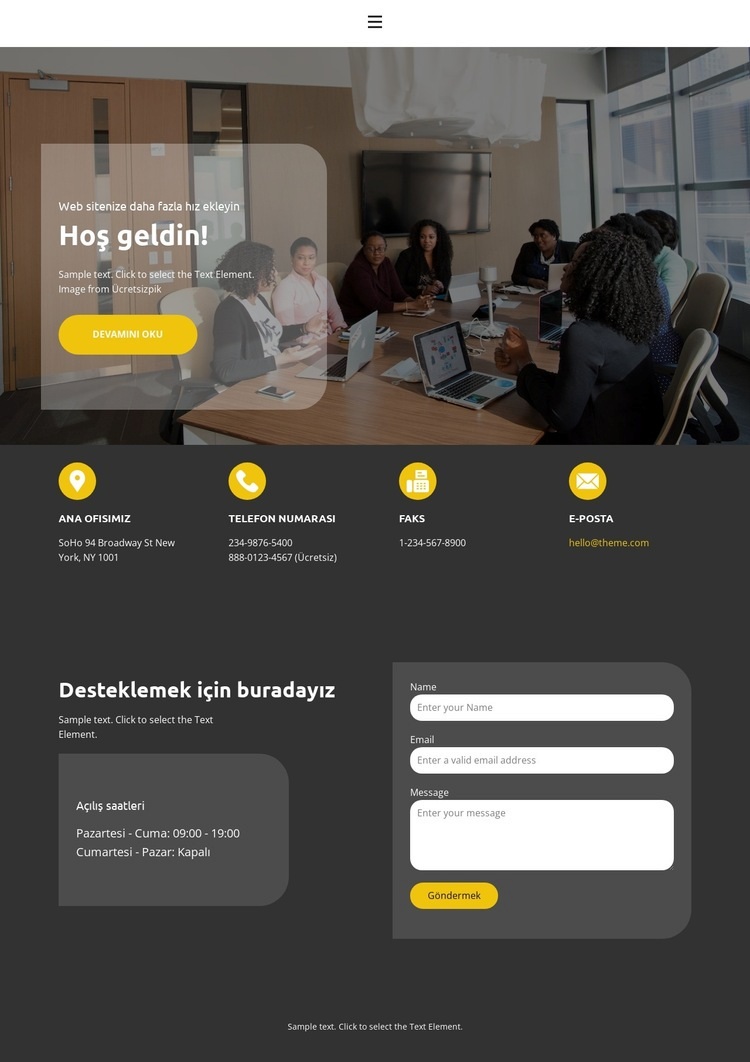 Mesleki fırsatınız Web Sitesi Mockup'ı