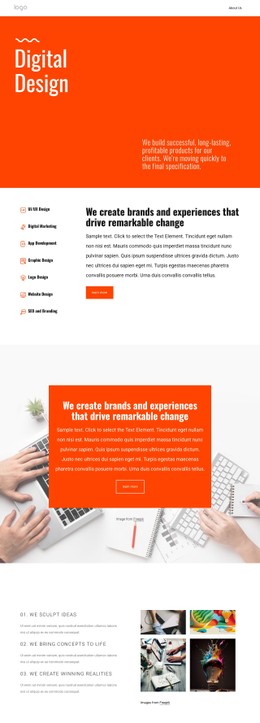 We Create Experiences Design Template