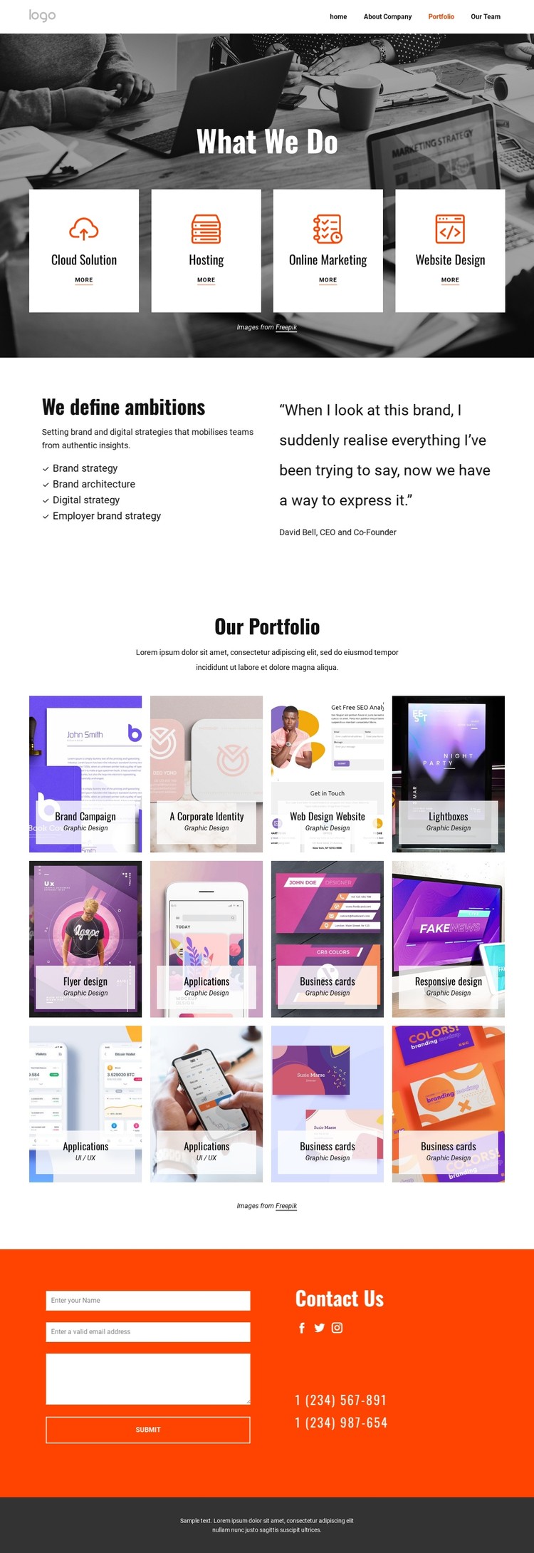 Elevate your brand with us CSS Template