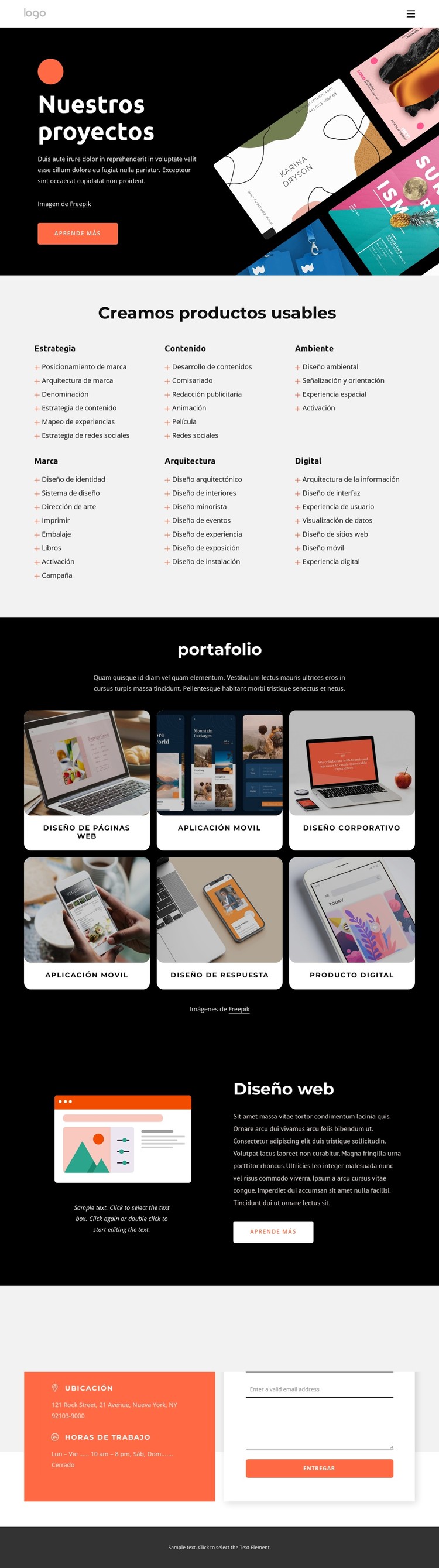 Nuestro portafolio creativo Plantilla CSS