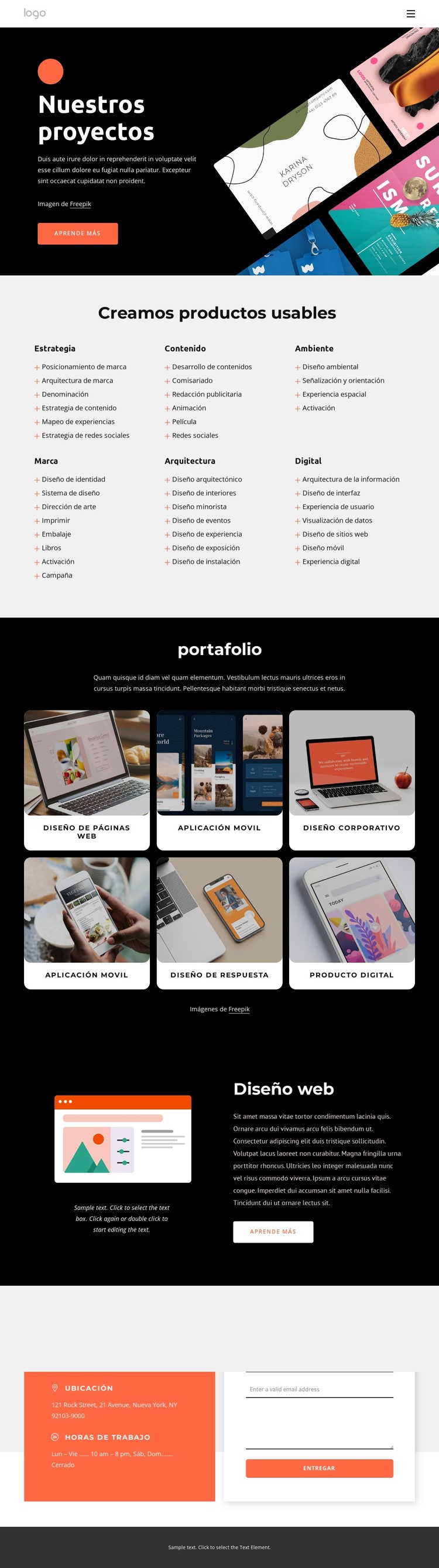 Nuestro portafolio creativo Plantilla HTML