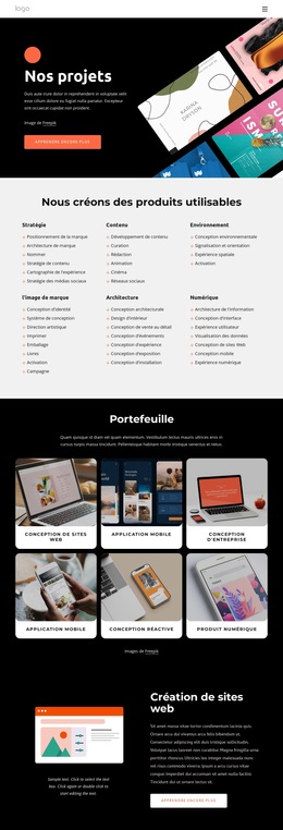 Notre Portefeuille Créatif - Thème WordPress Professionnel Personnalisable