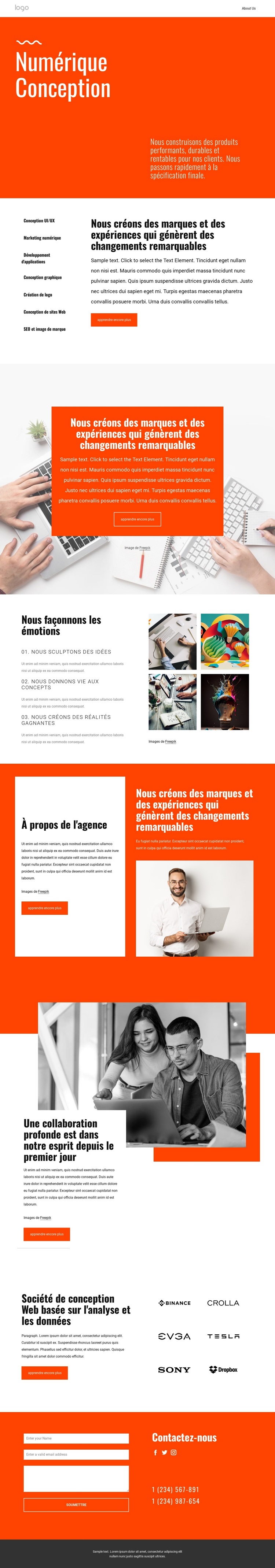 Nous créons des expériences Thème WordPress