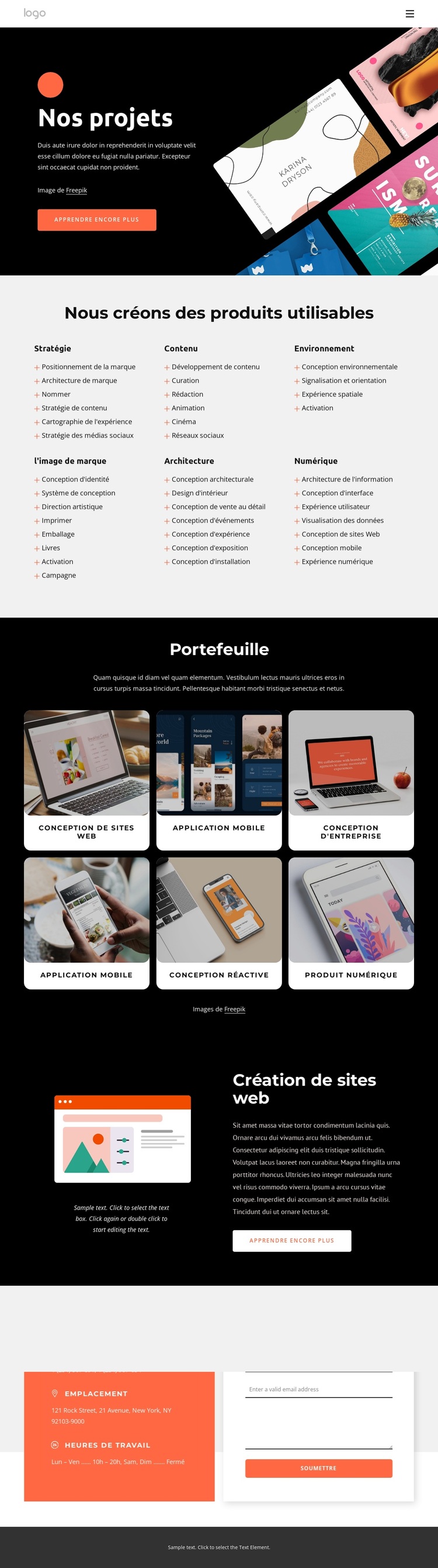 Notre portefeuille créatif Thème WordPress